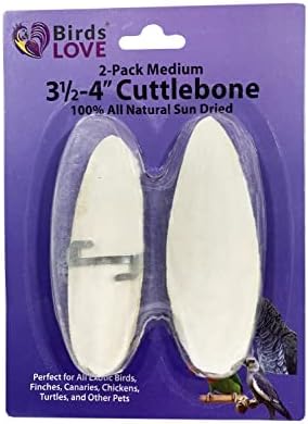  Birds LOVE Natural Cuttlebone – Premium Calcium & Trace Mineral Supplement For Avian Species, Tortoises, And Snails – Pure Cuttlebone For Parakeets, Cockatiels, And All Birds | 12 Pack Of 5 .5-6"
