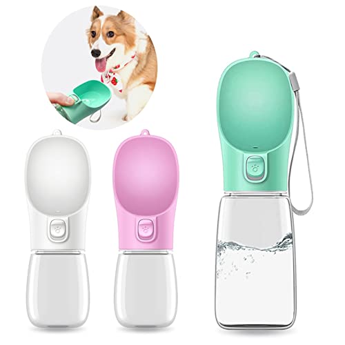  AACARB Cat Water Dispenser, Water Bottle For Dogs, Portable, For Large And Small Dogs, Water Bowl For Outdoor Walking, Travel, Puppies, Dog Accessories (Size : White, Color : 550ml)
