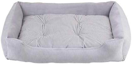  SENERY 50-90cm Large Dog Bed Winter Warm Cat House Soft Double Sided Puppy Cushion Striped Pattern Pet Kennel
