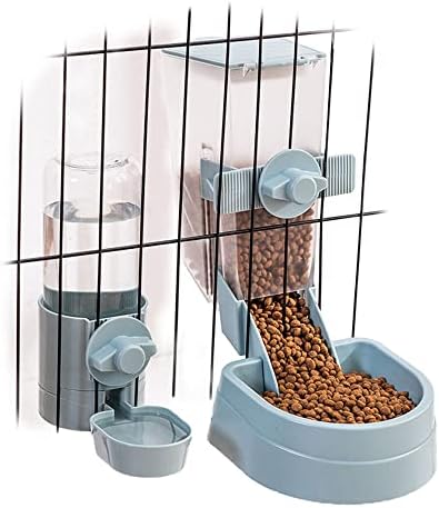  1L Automatic Rabbit Food Dispenser, Rabbit Food And Water Bowls, Small Pet Feeder With Lid, Great For Rabbits, Ferrets, Cats, Birds