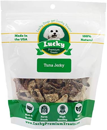  Lucky Premium Treats Tuna Jerky – Tuna Jerky Treats For Cats And Dogs, Nutrient-Rich And All-Natural Dog Treats And Cat Treats (14 Oz)