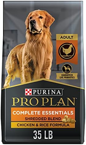  Purina Pro Plan High Protein Dog Food With Probiotics For Dogs, Shredded Blend Chicken & Rice Formula - 35 Lb. Bag