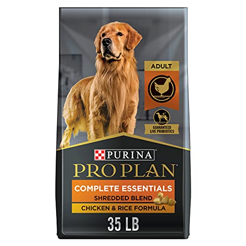  Purina Pro Plan High Protein Dog Food With Probiotics For Dogs, Shredded Blend Chicken & Rice Formula - 35 Lb. Bag