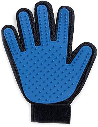  YangYan Cat Grooming Gloves Dog Hair Remover Gentle Deshedding Brush Comb Tool Pet Massage Mitt With Enhanced Long/Short Fur (Color : Red Pair, Size : One Size)
