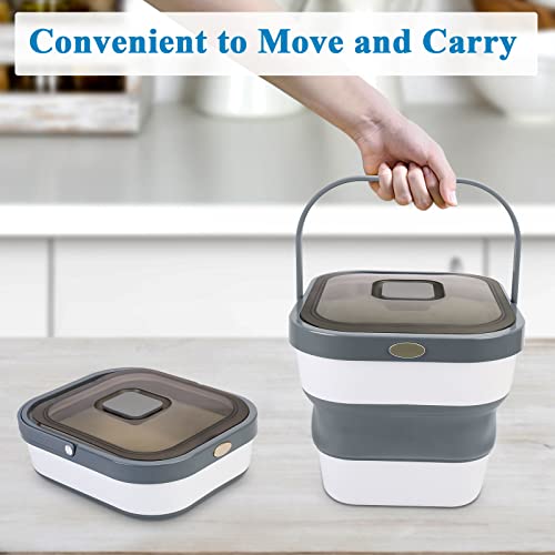 DricRoda Collapsible Dog Food Storage Container Cat Pet Food Storage Container Bin For Pet, Kitchen Rice Box With Airtight Lid Push-type Storage Bin Foldable Flour Bucket Moisture-proof Grain Storage