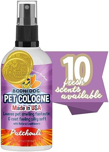  Bodhi Dog Natural Pet Cologne | Premium Scented Perfume Body Spray For Dogs And Cats | Clean And Fresh Scent | Natural Conditioning Qualities | Made In USA (Baby Powder, 4 Fl Oz)