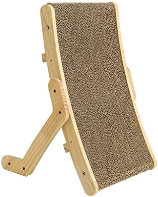  JYDQM Wooden Cats Corrugated Paper Cats Scratcher Sofa Bed In 1 Pet Toys For Cats Training Grinding Claw Cats Scratch Board (Color : A)
