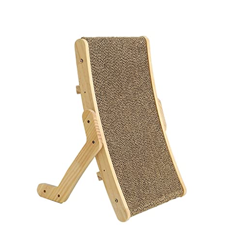  JYDQM Wooden Cats Corrugated Paper Cats Scratcher Sofa Bed In 1 Pet Toys For Cats Training Grinding Claw Cats Scratch Board (Color : A)