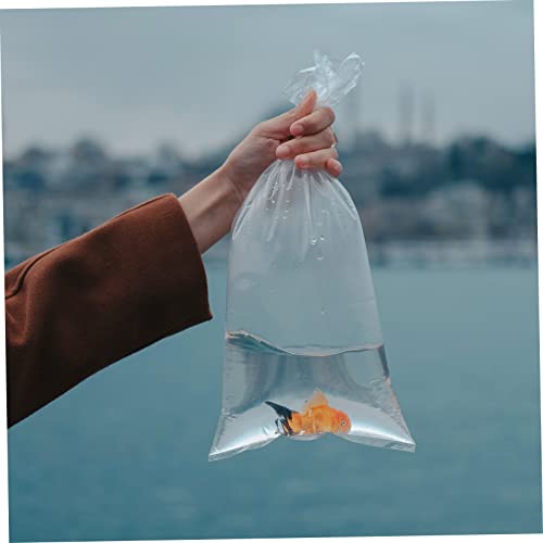  GARVALON 20pcs Fish Packing Bag Cookie Packaging Bags Plastic Packaging Bags Clear Poly Bags Plastic Minnow Bags Rubber Worm Bag Live Fish Shipping Bags Goldfish Flat Angle Packing Bags Fry