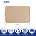  SONGBIRDTH 2Pcs Dog Training Pads Washable Waterproof Dog Pad, Reusable Travel Mats With Anti-Slip Bottom For Puppies Cats Rabbits Khaki M