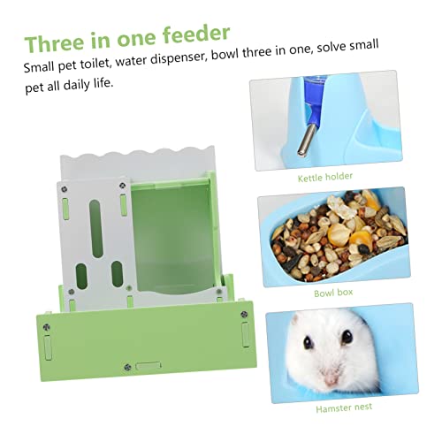  3 1 Hamster Food Bowl Toys For Rabbits Toys For Dogs Small Toys For Hamsters Hamster Water Feeder Hamster Toilet Hamster Waterer Hamster Water Bottle Hamster Feeder Pet