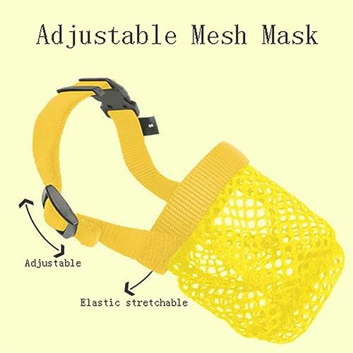  Dog Mouth Cover,Dog Muzzle Soft Mesh Muzzle,Adjustable Breathable Dog Muzzle,Dog Mask,Mouth Cover For Anti-Biting Anti-Barking,Allows Panting,for Small Medium Large Dogs