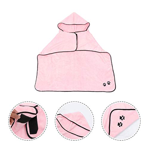  3pcs Super Kitten Supplies Size Bath Animal Cleaning Absorbent Fleece Puppy Accessories Quick Wear Dog Shower Easy L Robe Coral Cat Robes Drying - Pink Small Microfibre Dry