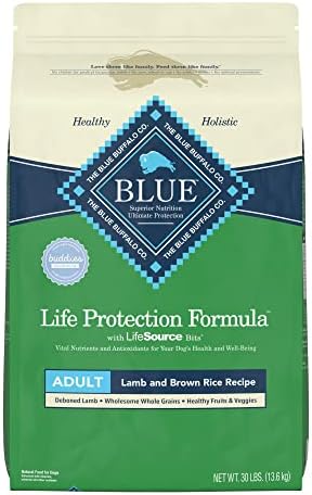  Blue Buffalo Dog Food, Life Protection Formula, Natural Chicken & Brown Rice Flavor, Adult Dry Dog Food, 34 Lb Bag