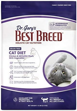  Best Breed Dr. Gary's Grain Free Cat Diet Slow-Cooked In USA [Natural Dry Dog Food For All Ages] Dark Brown 24 Lbs. (New)