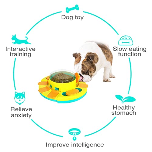  YumSur Dog Puzzle Toys, Interactive Dog Toys For Dogs Training Funny Feeding, Dog Treat Puzzle Intelligence Toy For Small And Medium Dogs, Improve IQ Puzzle Bowl For Puppy Pet
