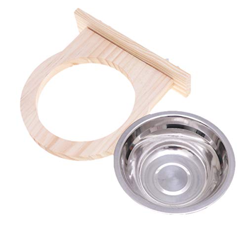  NOGRAX Feeders Water Conure Small For Parrot Cockatiel Steel Bowl Cage Budgies Macaw Holder Feeder Birds Pet With Stainless S Animal Bird Clamp Size Bowls Chinchilla Feeder (Color : As Shownx2pcs, S