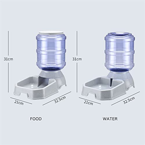  AYENCI Cat Automatic Water, 3.8L Dog Bowl Automatic Cat Feeder Large Capacity Pet Bowl Water Bottle For Cat Food Dish Water Dispenser Pet Feeding Supplies (Color : Green Food Feeder)