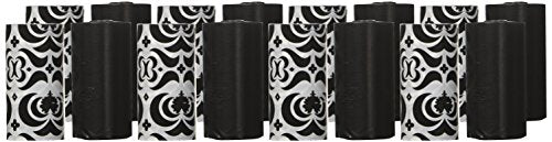  NANDOG Pet Gear 16 Pack Waste Bag Replacements, Black/White Damask