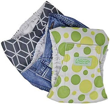  Dr. Judy Morgan's Naturally Healthy Pets Washable Male Dog Diaper Belly Band Wrap Print Colors (X-Large)