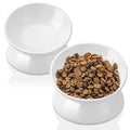 GENERIC PAILUOMU Ceramic Raised Cat Bowl, Set 2 Tilted Elevated Pet Food And Water Bowls, Stress Free Cat Dog Feeder Dish, Suitable For Small, Medium Cats And Dogs,White