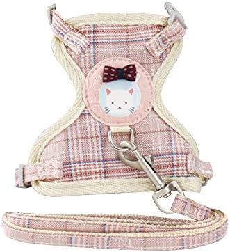  XxiaoTHAWxe Pet Leash Traction Rope, Pet Nylon Mesh Harness Leash Collar Clothes Vest Cat Kitten Cord Traction Rope For Walking Training Running - Blue L