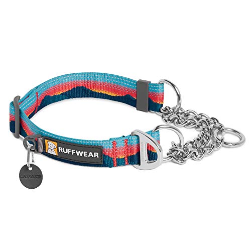  Ruffwear, Chain Reaction Dog Collar, Martingale Style For On-Leash Walking, Sunset, 14"-20"