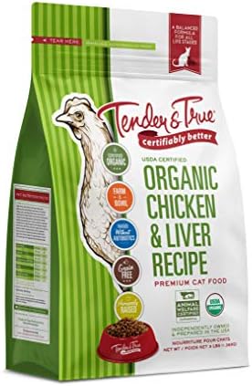  Tender & True Organic Chicken & Liver Recipe Cat Food, 3 Lb