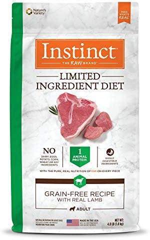  Instinct Limited Ingredient Diet Grain Free Recipe With Real Lamb Natural Dry Dog Food, 20 Lb. Bag