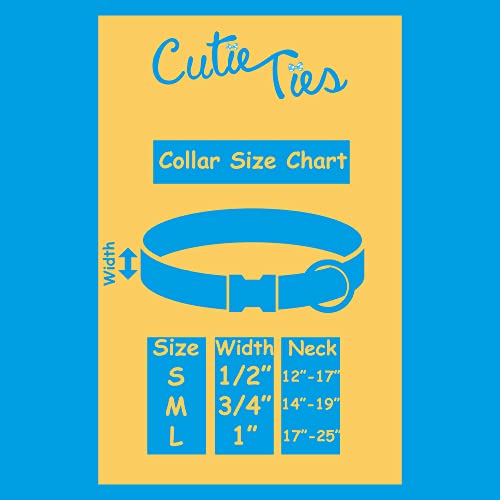  CUTIE TIES Dog Collar Breakfast Club – Durable Nylon Material - Premium Quality Collars For Dogs - Cute Dog Collars In Three Sizes (Breakfast Club, Medium (13" - 20"))