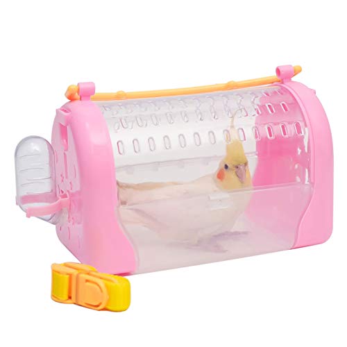  DEPILA Feeding Bird Carrier Lightweight Bird Carrier, Bird Travel Cage， Lightweight Pets Birds Travel Cage With Food Cup Food Box Economy Bird Cage Parrot Parakeet Macaw Small Bird Box