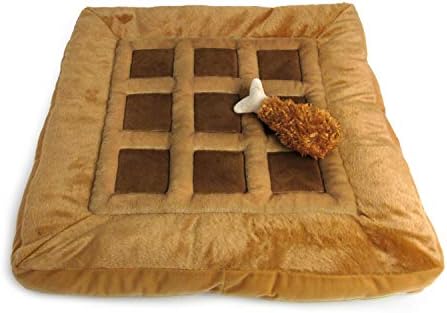  TONBO Soft Plush Small Cute And Cozy Food Dog Cat Bed, Washer And Dryer Friendly (Burger)