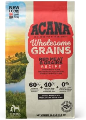  ACANA Wholesome Grains Dry Dog Food, Sea To Stream, Saltwater And Freshwater Fish & Grains Recipe, 22.5lb
