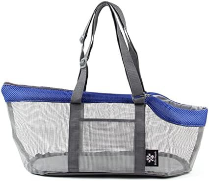  MEENE Breathable Single Shoulder Bag For Pet Dog Outdoor Walking Carrier Kitten Puppy Travel Mesh Surface Carrying Bags For Dogs Cats (Color : Black)