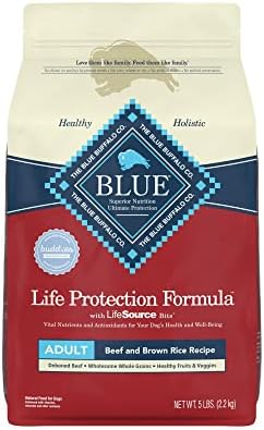  Blue Buffalo Dog Food, Life Protection Formula, Natural Chicken & Brown Rice Flavor, Adult Dry Dog Food, 34 Lb Bag