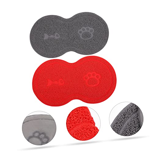  Cat Litter Cat Litter 2 Pcs Washable Water Dog Claw Type Puppy Cat Dish Paws Grinding Animal Mat Cats Anti- Feeding Bowl Non- X Pet Light Skid Cleaning Dogs Anti Pad Food Toy
