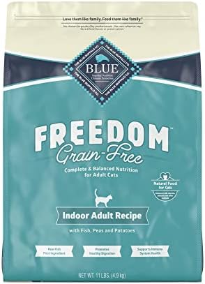  Blue Buffalo Freedom Grain Free Natural Indoor Adult Dry Cat Food, Chicken 11-lb
