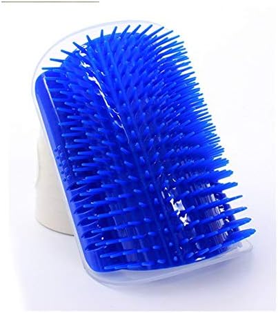  YangYan Pet Cat Self Groomer For Cat Grooming Tool Hair Removal Comb Dogs Cat Brush Hair Shedding Trimming Massage Device With Catnip (Color : Lake Blue, Size : 9x13cm)