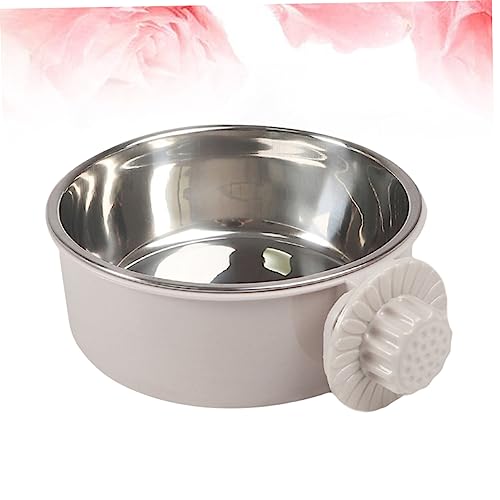  Mipcase 3pcs Size Pet Budgies Parrot Birds Cup Hanging Water Dog Small Puppy For Bows Chinchilla Conure Feeder Food Pets Feeders Bowl Cage Supplies Dish S Coop Macaw Bird Animal Grey
