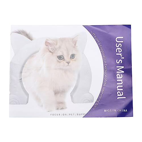  Cat Door Interior Door, Cat Pass Through Door Pet Door Hidden Litter Box Pet Door, Secure Pet Proof Gate Latch, Easy DIY Setup, Secured Installation For Cats, Kitties And Small Dogs (White)