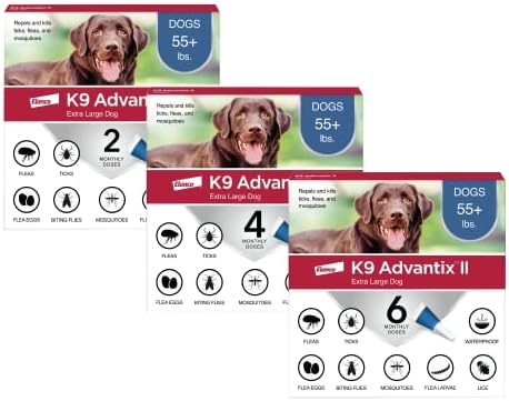  K9 Advantix II XL Dog Vet-Recommended Flea, Tick & Mosquito Treatment & Prevention | Dogs Over 55 Lbs. | 2-Mo Supply