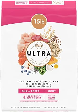  NUTRO ULTRA Adult Small Breed High Protein Natural Dry Dog Food With A Trio Of Proteins From Chicken, Lamb And Salmon, 4 Lb. Bag