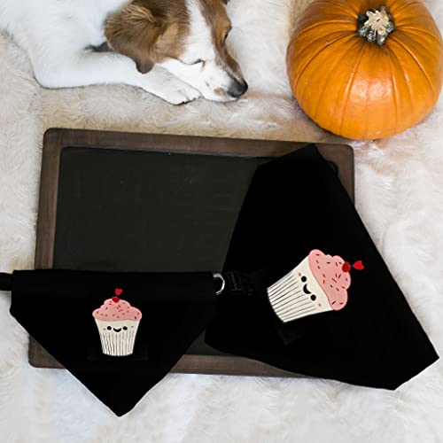 GENERIC Funny Cupcake Pet Bandana Collar - Kawaii Food Scarf Collar - Cute Dog Bandana - M