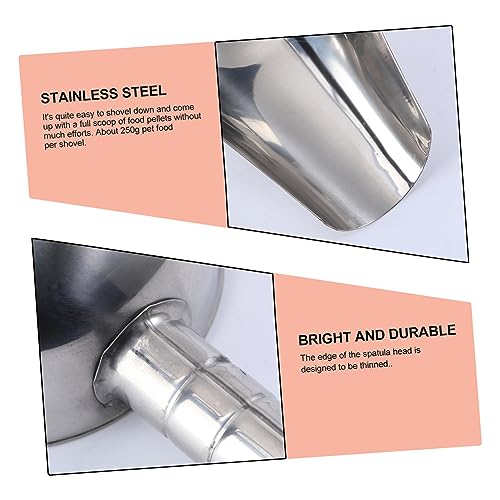  PATKAW 3pcs Pet Feeding Scoop Stainless Steel Pet Feeder Pet Food Scoop 1/2 Cup Scoop Dog Food Scooper Feed Scoop Aluminum Scoop Metal Dog Food Shovel Dog Food Spoon Ice Machine Thicken