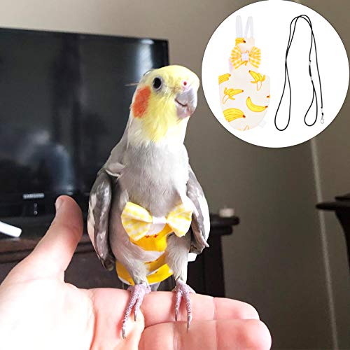  Mipcase Bird Diaper Conure Conure Flight Suit Birds Diaper Flight Cockatiel Flight Suit Parrot Flight Suit Bird Flying Harness Suit With Leash Pet Parrot Costume Conure Flight Suit