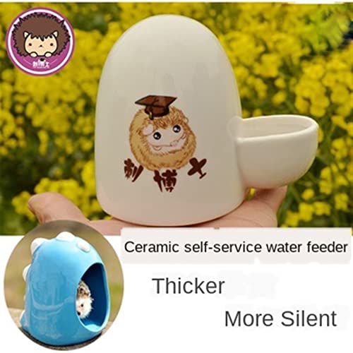  AACARB Cat Water Dispenser, Small Animal Food Dispenser Automatic Ceramic Water Bottle Silent Little Pet Drinking Bottle Feeder (Color : A)