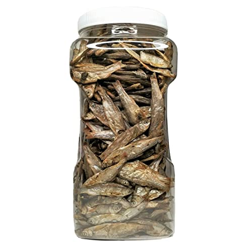  Aquatic Foods 1-lb 12oz Of 3''-5'' Freeze Dried Fresh Water Fish - Perfect For Piranha, Large Tropicals, Pond, Turtles, Cats, Rodents -, Jar