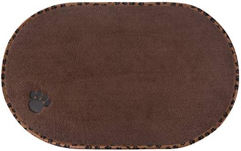  Sinland Microfiber Pet Bowl Mat Dish Drying Mat With Anti-Skid Backing 14.2Inch X 24Inch Grey