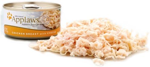  Applaws Natural Wet Cat Food, 24 Pack, Limited Ingredient Food For Cats, Chicken Breast With Cheese In Broth, 2.47oz Cans