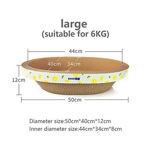  Fhony Cat Scratching Column Relaxing Bed Cat Scratching Board With Catnip Durable Recycled Board Cushion To Prevent Furniture Damage Cat Scratcher Bowl For Kittens Cat Nest,Large